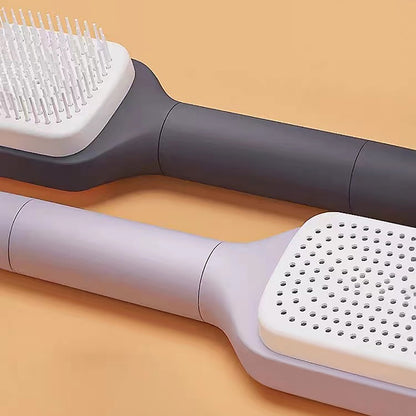 Self Cleaning Hairbrush Women Hair Brush One-key Cleaning Hair Loss Comb Anti-Static Hairbrush