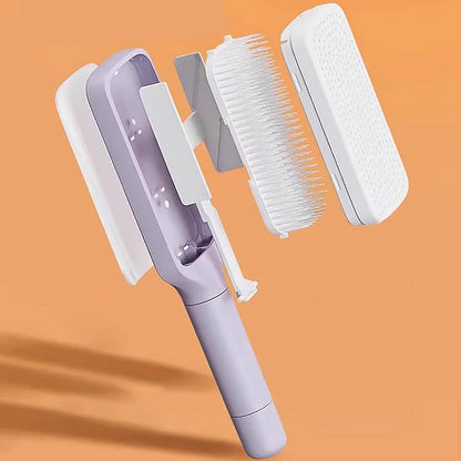 Self Cleaning Hairbrush Women Hair Brush One-key Cleaning Hair Loss Comb Anti-Static Hairbrush